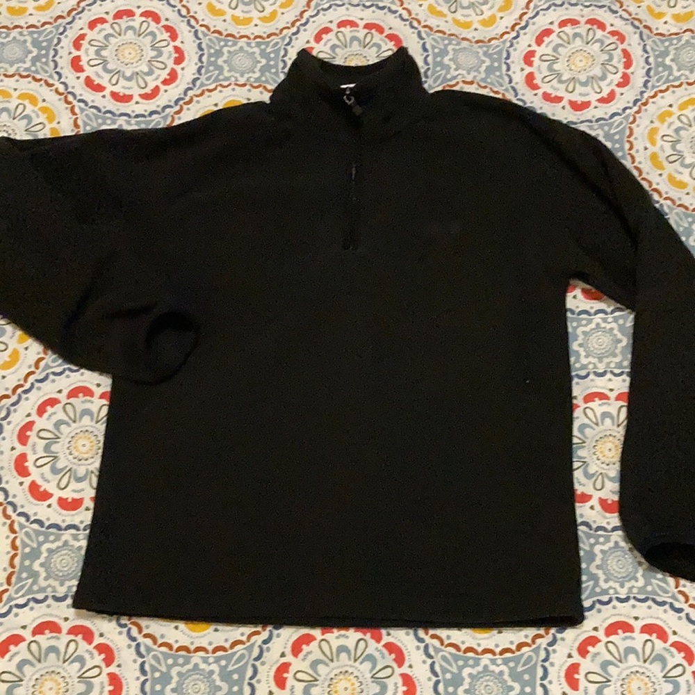 The North Face TNF Fleece 1/4 Quarter Zip Pullover Thick Black